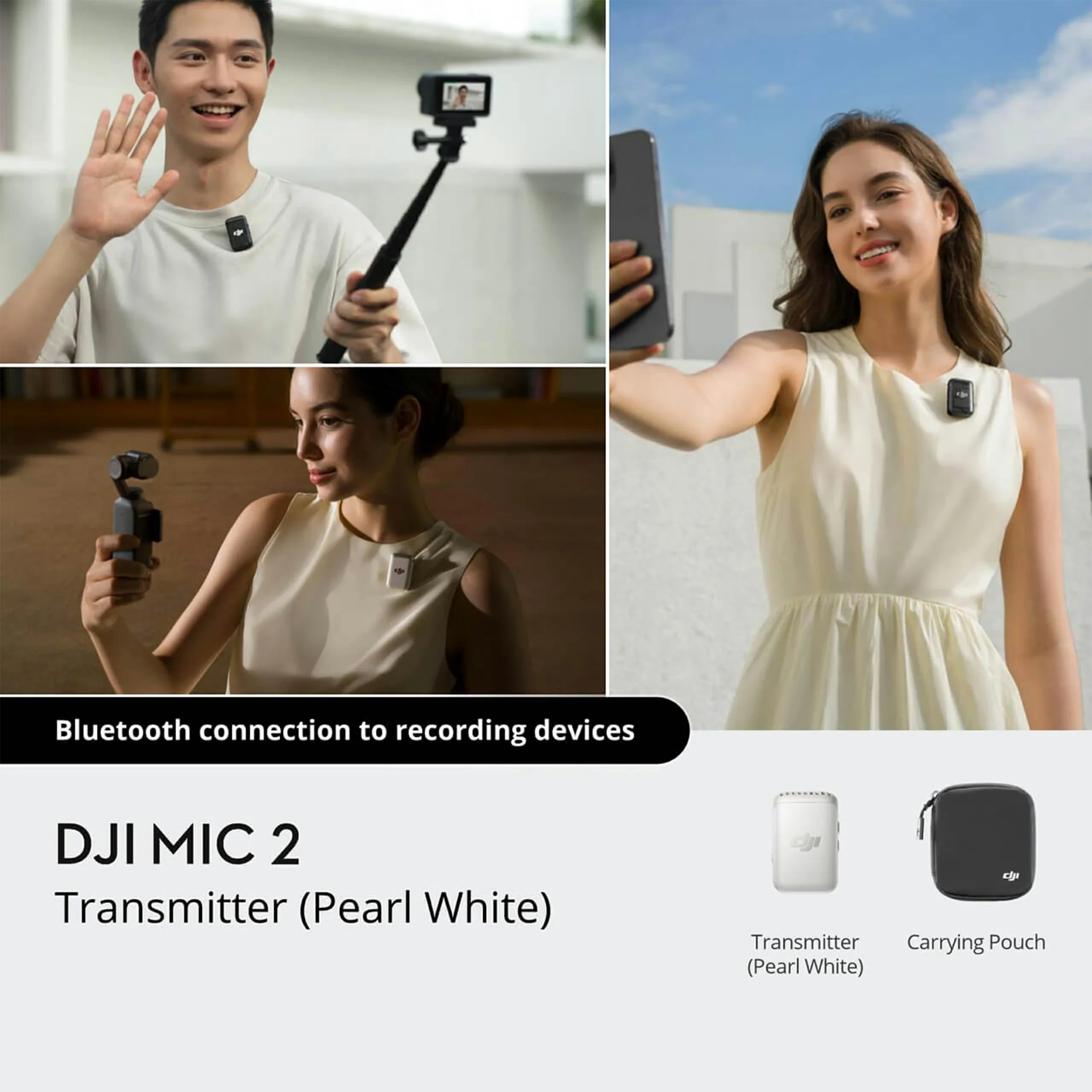 DJI Mic 2 Transmitter（Pearl White） - Image 2